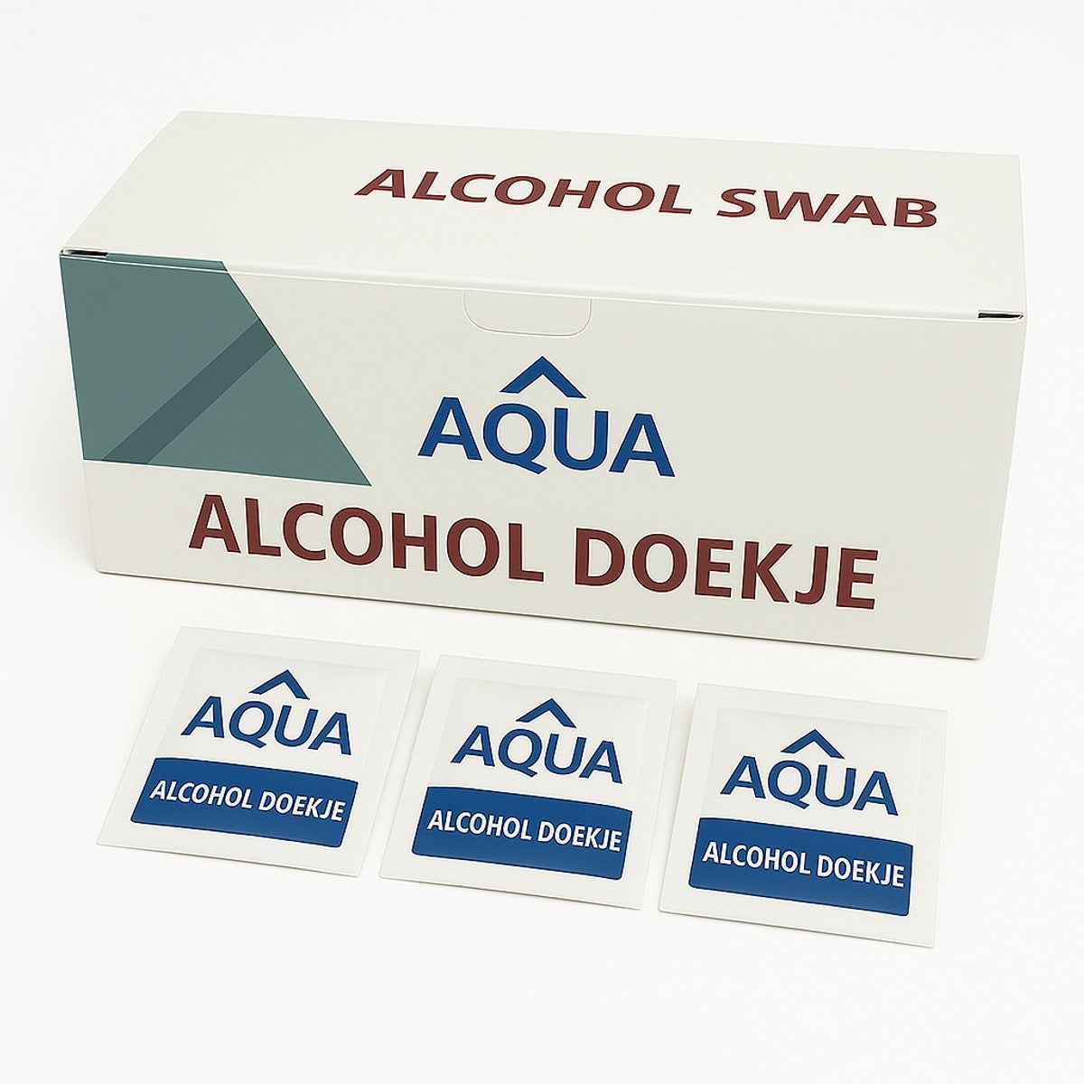 Alcoholdoekjes, alcohol pads 5 x doos a 100 stuks voor het reinigen en desinfecteren van een piercing, tattoeage of wondje