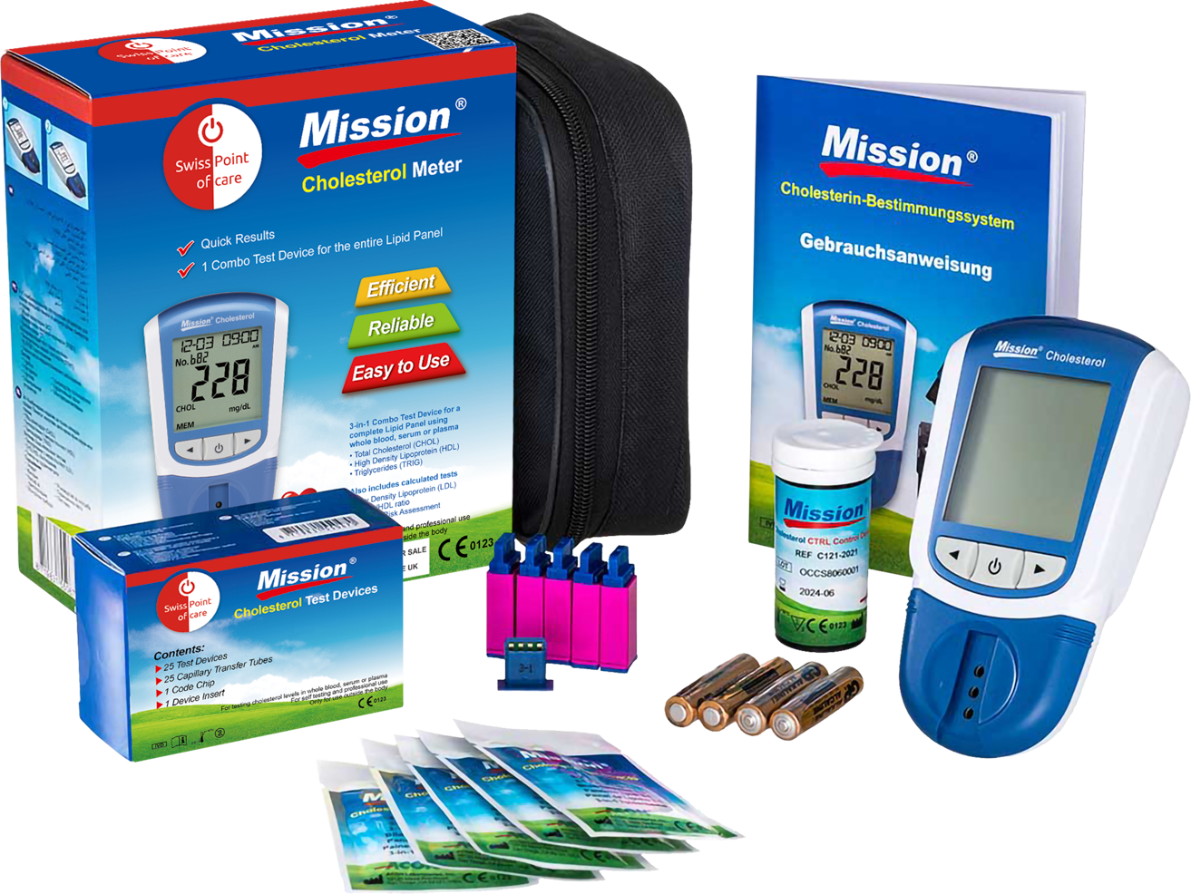 Mission 3-IN-1 Cholesterolmeter 3-in-1 startpakket 1st