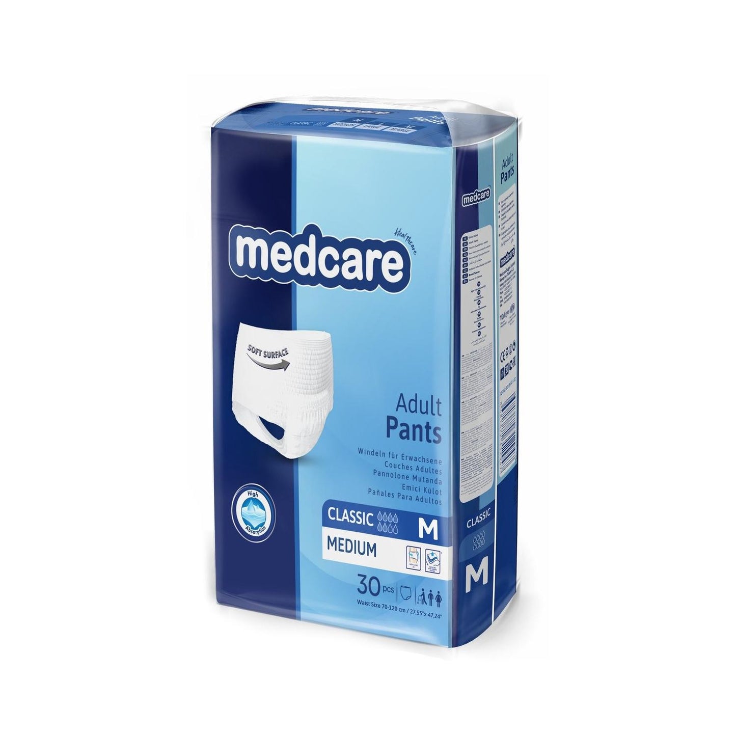 Medcare Pants – Incontinentiebroekjes – Maat M – 30 stuks – Voordeelverpakking – Hoge absorptie & Comfort – Unisex