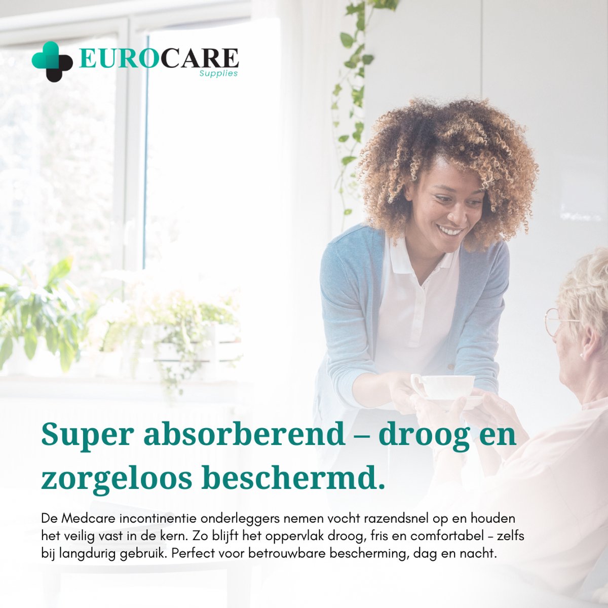 120 stuks voordeelpakket – Medcare Bed Onderleggers plus+ 60x90 cm – 4 x 30 stuks – Sterke Bescherming & Hoog Absorptievermogen (1350+ ml)