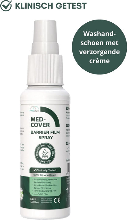 MedCover siliconenbarrière spray - Transparant - Langdurige Bescherming - Voor huid en wondverzorging.