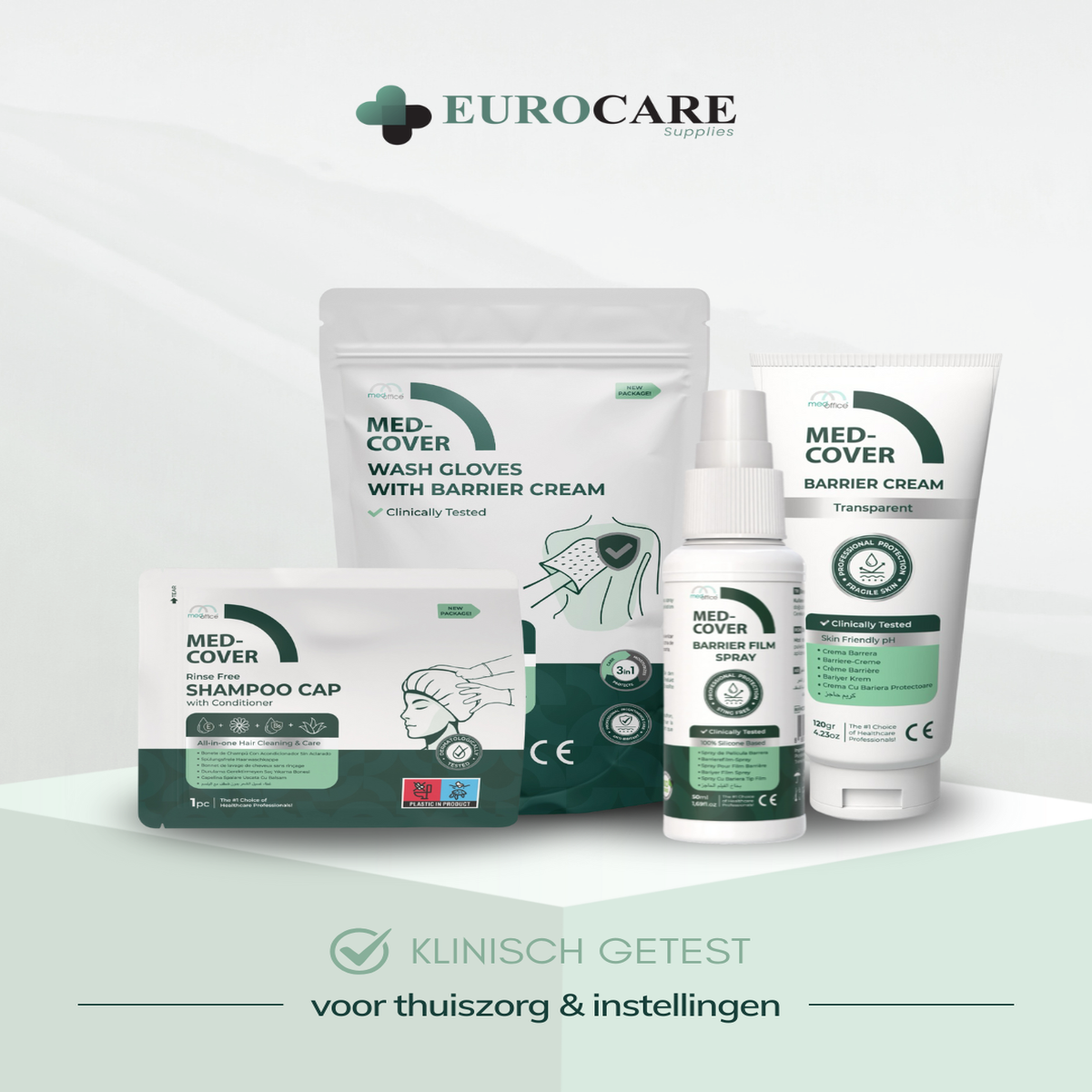 MedCover Shampoo Cap – Alles-in-1 Wasmuts – Met Shampoo & Conditioner - Voor thuis & professionele zorg - Latexvrij - Zonder Water