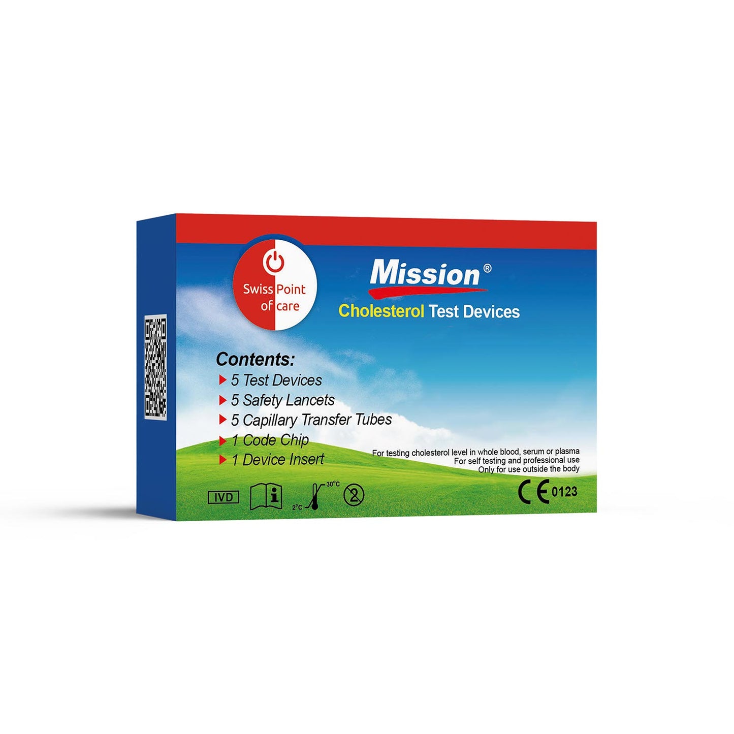 Mission 3-in-1 Cholesterol set 5 teststrips
