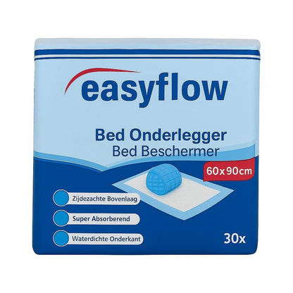 30 stuks - Easyflow - Incontinentie onderlegger voor matras - 30 stuks in bulk verpakking - 60 x 90 cm - hoge kwaliteit onderlegger - beste prijs / kwaliteit