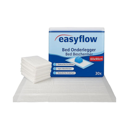 30 stuks - Easyflow - Incontinentie onderlegger voor matras - 30 stuks in bulk verpakking - 60 x 90 cm - hoge kwaliteit onderlegger - beste prijs / kwaliteit