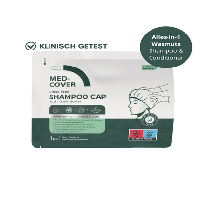 MedCover Shampoo Cap – Alles-in-1 Wasmuts – Met Shampoo & Conditioner - Voor thuis & professionele zorg - Latexvrij - Zonder Water